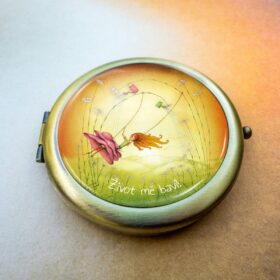 Luxusní zrcátko Radost ze života (bronzové)