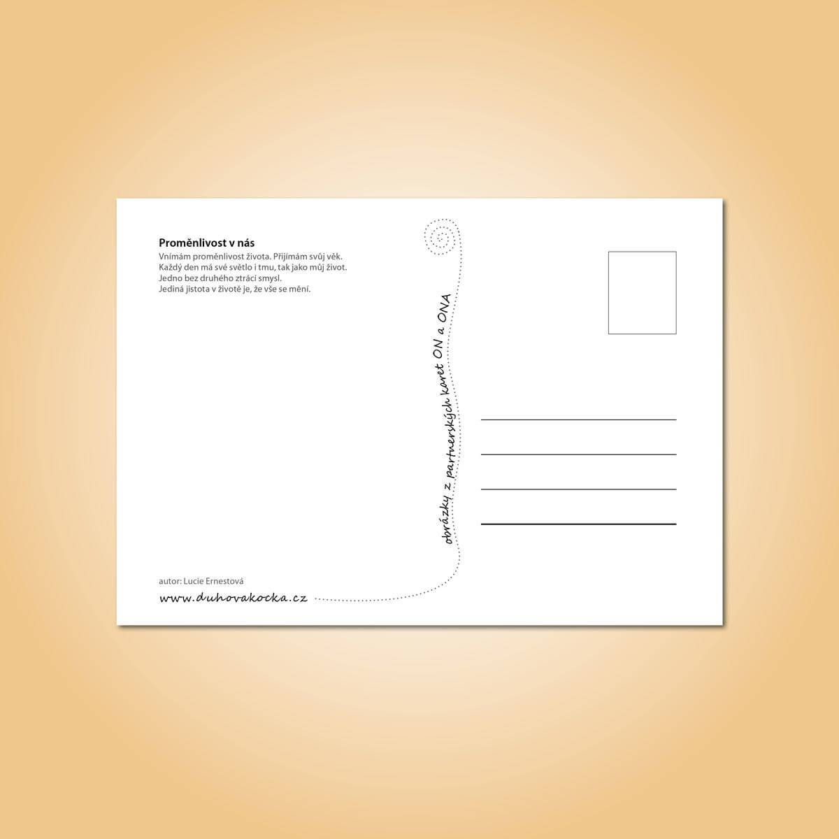 Pohlednice on a ona - Proměnlivost