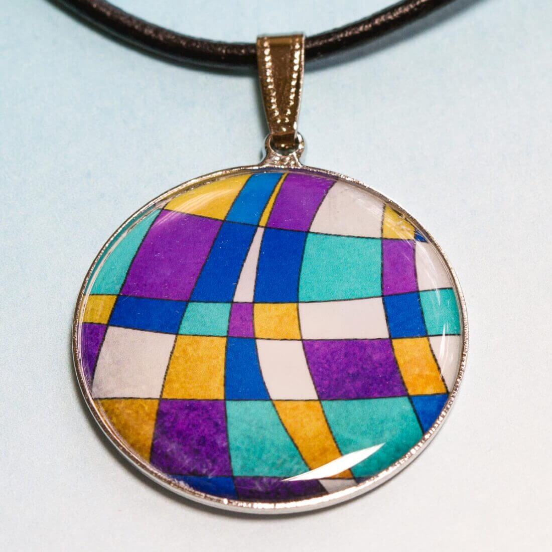 Přívěšek Fialová mozaika